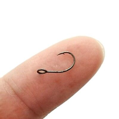#ad 10pcs Mini Fishing Lure Hooks Size 6# 12# Fish Bait Hook Inline Big Eye Hooks