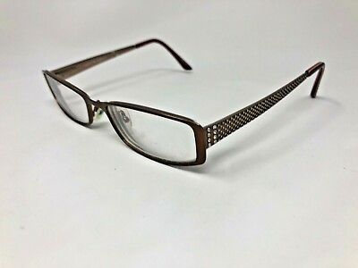 #ad JILL STUART JS005 1 Eyeglasses Frame Petite 50 17 135 Light Brown VA80
