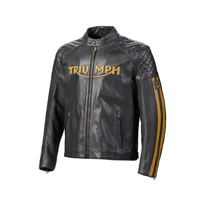 #ad New Triumph Motorbike Genuine Leather Jacket Racing Biker Leather Jacket