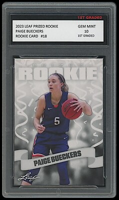#ad Paige Bueckers 2023 Leaf Prized 1st Graded 10 Rookie Card RC UConn Huskies #18
