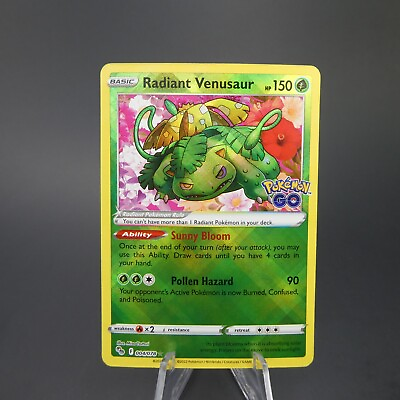 #ad Radiant Venusaur 004 078 Holo Radiant Rare Pokemon GO Pokémon TCG Near Mint NM