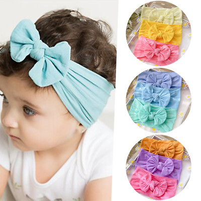 #ad Soft Elastic Newborn Infant Hair Band Kids Hair Accessories DIY Cute Pure Color $4.49