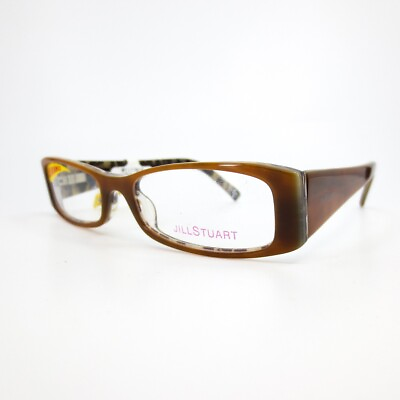 #ad Jill Stuart Eyeglasses JS193A 1 Brown Rectangle Full Rim Frames 50 17 135mm a10 $39.99