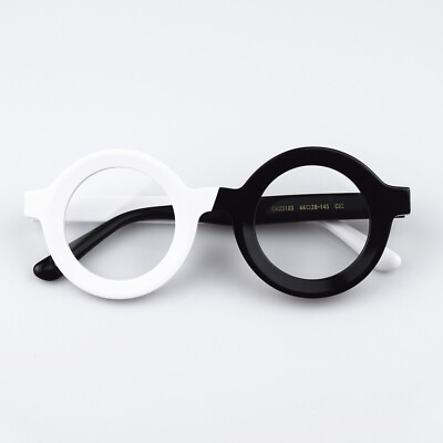 #ad Round Acetate Fashion Eyeglasses Frames Hand Made Glasses Retro Trendy Men Women