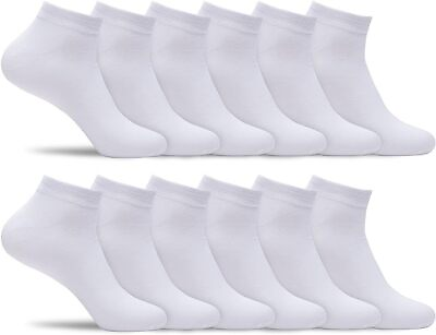 #ad Men White Cushioned Sports Athletic Ankle Socks Cotton LOW CUT Size 9 11 10 13