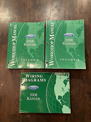#ad 2008 Ford Ranger Truck Shop Service Manual Volume 1 amp; 2 Wiring Diagrams Set