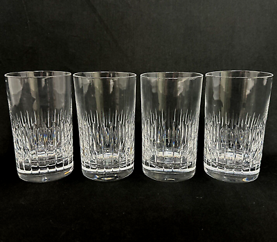 #ad Set of 4 Atlantis Crystal Highball 5quot; Glasses each glass 1 lbs.