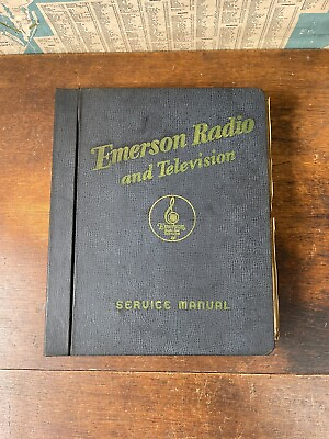#ad Vintage 1940’s 1950’s Complete Emerson Service Radio And Television Manual Rare