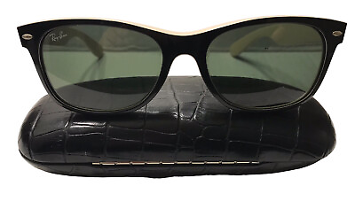 #ad Ray Ban Sunglasses w Case Women#x27;s Black White Square Frame Glasses Retro