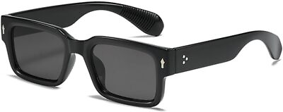 #ad #ad HYLLE Square Sunglasses for Women Men Trendy Chunky Rectangle Sun Glasses Black