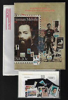 #ad US Commemorative Stamps — 1984 Mint Year Set in Album amp; Original Cover — MNH