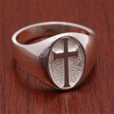 #ad Christian Signet Ring handcrafted in Solid Ster Silver