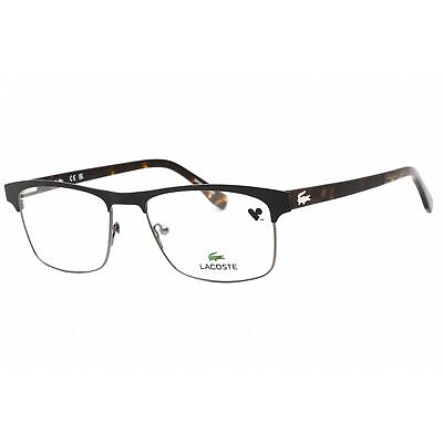 #ad Lacoste Men#x27;s Eyeglasses Clear Lens Matte Onyx Rectangular Shape Frame L2198 004