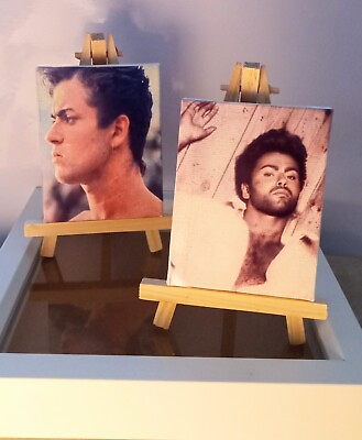 #ad George Michael Mini Canvas amp; Easel great Birthday Mothers Day Gift