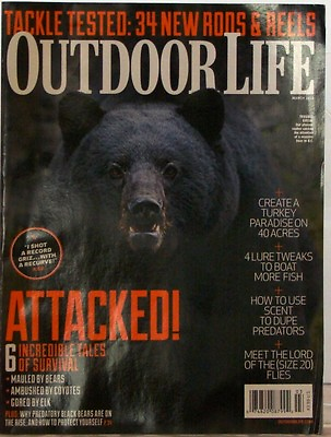 #ad OUTDOOR LIFE Magazine ATTACKED INCREDIBLE SURVIVALS New RODS amp; Reels