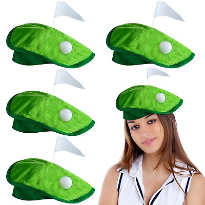 #ad 4 Set Funny Golf Hat Golf Party Golfer Costume Accessories Novelty Costume Ha...