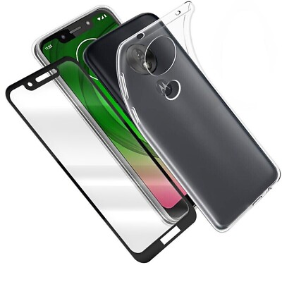 #ad 9H HD Tempered Glass Screen Protector TPU Case for Motorola Moto G7 Play XT1952