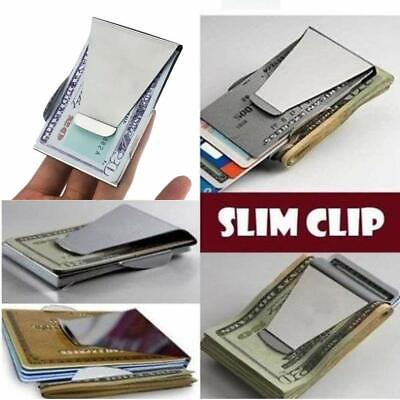 #ad Money Clip Slim Minimalist Wallets Double Sided Slim wallet Credit Card Holder