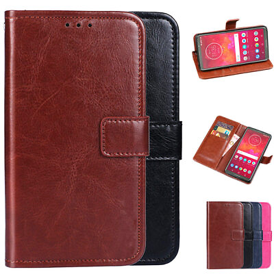 #ad PU Leather Wallet Card Flip Stand Cover Case For Motorola Moto Z3 Z3 Play