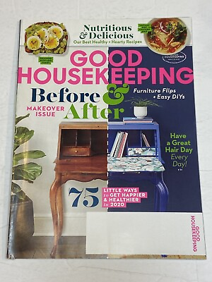 #ad Good Housekeeping Magazine Jan Feb 2020 Desk Tip Before After Furniture Flip DIY