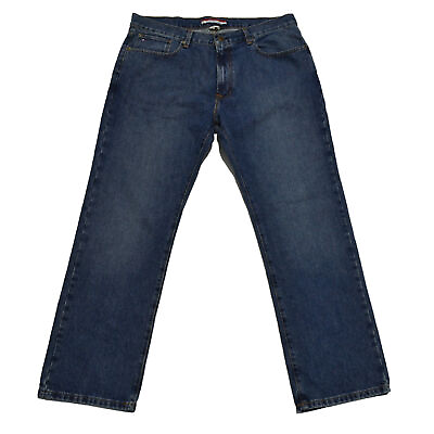 #ad Tommy Hilfiger Mens Jeans Straight Leg Classic Fit Denim Zipper Fly 30x32 34x30