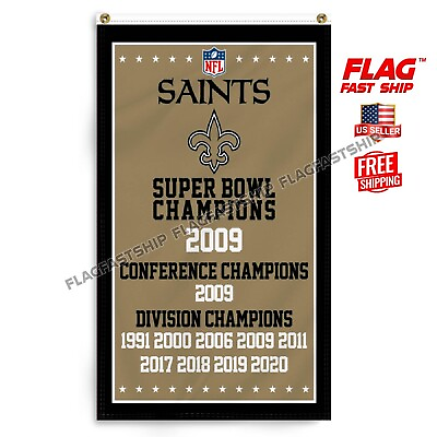 #ad New Orleans Saints Flag 3X5 Banner Premium Flag Football NFL Super Bowl Champion
