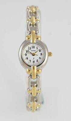 #ad Fossil F2 Watch Womens Stainless Silver Gold Steel Water Resistant White Quartz