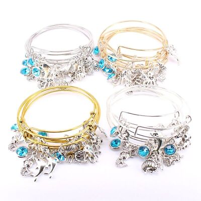 #ad Women Wire Bracelet Animal Charms Bangles Cuff Bracelets Girls Jewelry 5Pcs Set