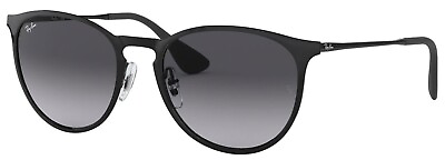 #ad Ray Ban Erika RB3539 002 8G Black Round Gray Gradient 54mm Women#x27;s Sunglasses