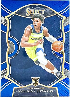 #ad 2020 21 Panini Select Anthony Edwards Blue Prizm Rookie Card RC Timberwolves🔥📈