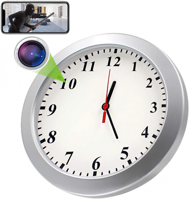 #ad HD Camera Mini 1080P WiFi Wall Clock Real Baby Monitor Home Security Mini Cam