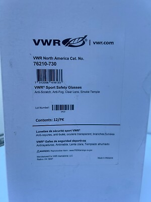 #ad VWR 76210 730 Sport Safety Glasses Case of 12 Sealed