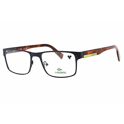 #ad Lacoste Men#x27;s Eyeglasses Matte Blue Rectangular Shape Frame Clear Lens L2283 401