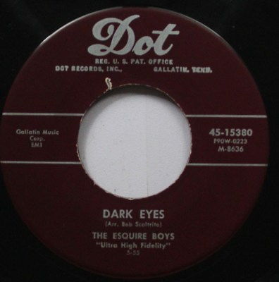 #ad Rock 45 The Esquire Boys Dark Eyes Guitar Mambo On Dot