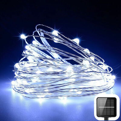 #ad Outdoor Solar 100LED String Lights Fairy Copper Wire Waterproof Garden Decor US