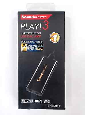 #ad Creative Lab Sound Blaster Play External USB Sound Adapter Windows Mac Plugamp;Play