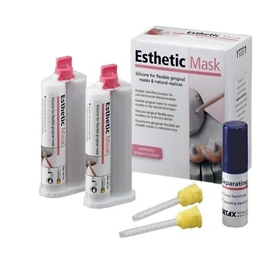 #ad DETAX Esthetic Mask Silicone Flexible Gingival Mask 2 Cartridge Pack