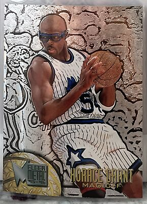 #ad 1995 96 Metal Silver Spotlight #76 Horace Grant Orlando Magic Basketball Card