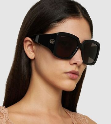 #ad NEW Gucci GG1402S 001 Black Sunglasses