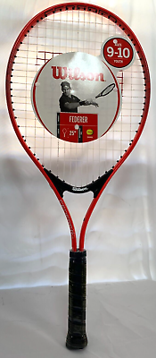 #ad Wilson Federer Tennis Racket 25quot; Youth Ages 9 10 3 7 8 Grip New Tags WR029210U