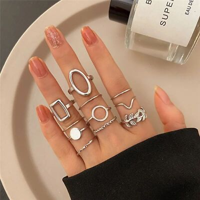 #ad Gold Color Geometric Punk Rings Women Fashion Jewelry Wedding Bands Knuckle Ring
