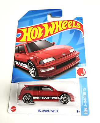 #ad Hot Wheels #x27;90 Honda Civic EF Red #96 2023 HW J Imports