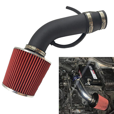 #ad Cold Air Intake Filter Induction Kit 3quot; Aluminum Pipe Power Flow Hose System