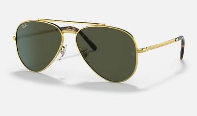 #ad Ray Ban New Aviator Polished Gold Green Classic 58mm Sunglasses RB3625 919631 58