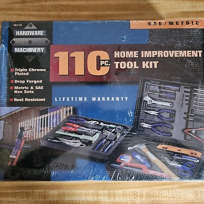 #ad HARDWARE MACHINERY 110 Piece Home Office Tool Kit