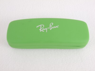 #ad Ray Ban Sunglasses Case Green Clam Shell Protective Storage