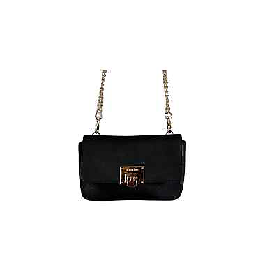 #ad Michael Kors Tina Clutch Crossbody Handbag Womens Black Leather Small Shoulder