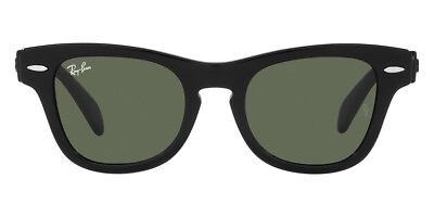 #ad Ray Ban RJ9707S Sunglasses Kids Black Dark Green Square 46 New 100% Authentic