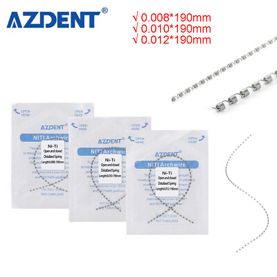 #ad AZDENT Dental Orthodontic Niti Open amp;Closed Distalized Spring 190mm 0.008 0.012