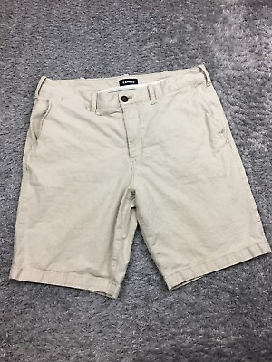 #ad Express Classic Chino Shorts Mens Size 36 Light Beige